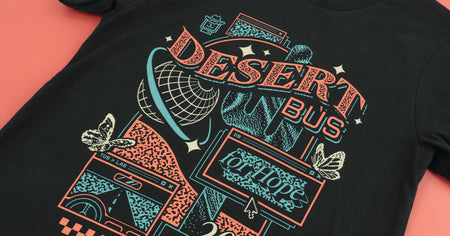Hades posters return! Plus Desert Bus shirts are here! Clock Tower enters the MANSION