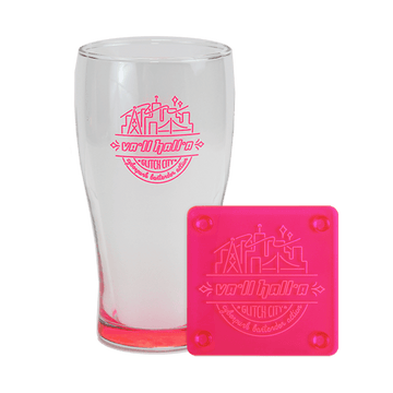 VA-11 HALL-A Pub Glass & Coaster Set