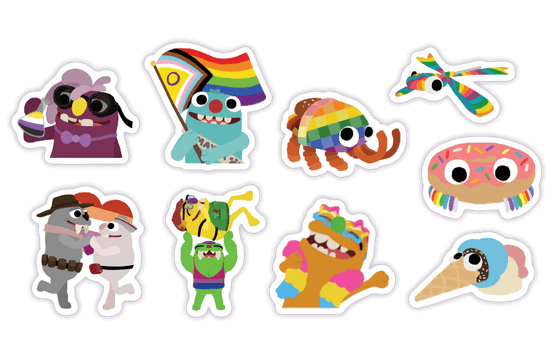 Bugsnax Pride Sticker Pack