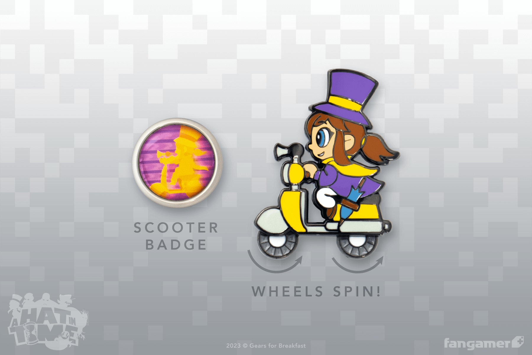 A Hat In Time - Scooter Spinning Pin Set - Fangamer