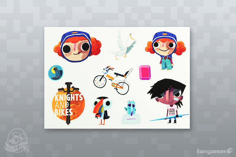 Knights and Bikes Sticker Sheet